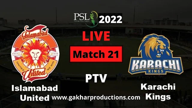 karachi kings vs islamabad united match 21 live on ptv sports