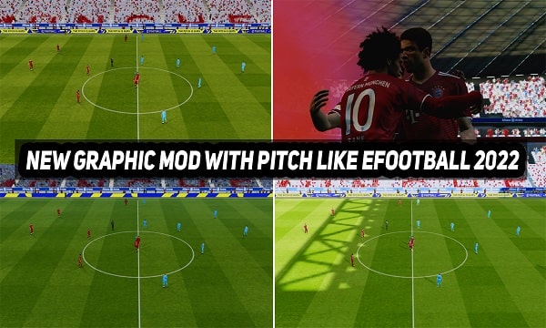 PES 2017 New Graphic Mod Like eFootball 2022 With Pitch
