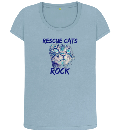 T-Shirt with Rescue Cats Rock print
