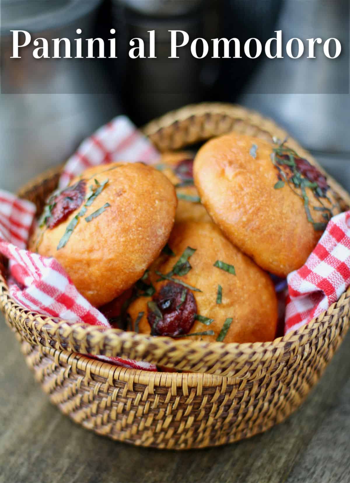 Italian Tomato Rolls in a basket