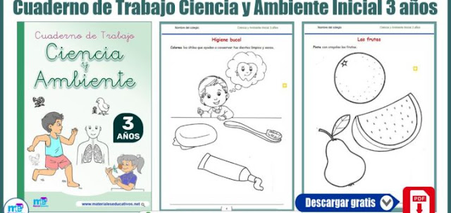  Cuaderno de Trabajo Ciencia y Ambiente Inicial 3 años.