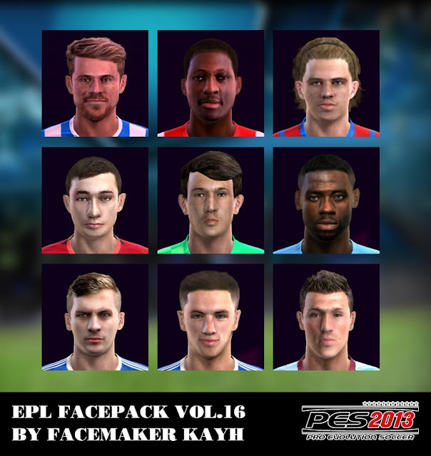 Premier League Facepack Vol.16 For PES 2013