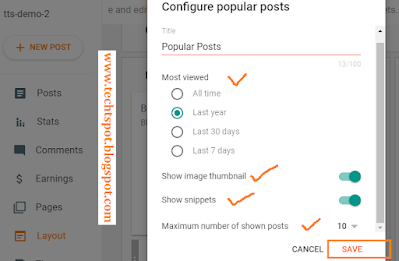 Customize Popular Posts gadget to Blogger 3