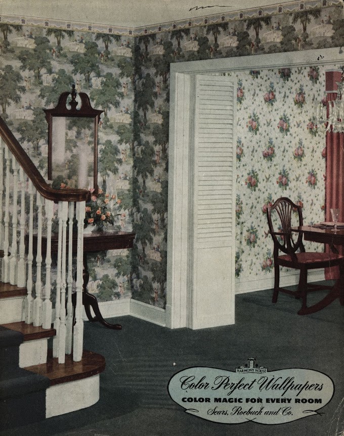 Color-perfect wallpapers: color magic for every room - 1948 Sears, Roebuck and Co. catalog