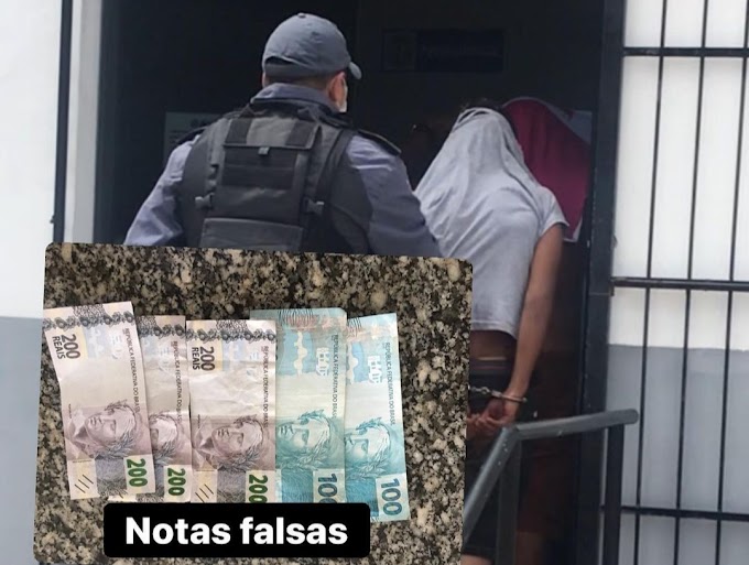 Dois homens suspeitos de passarem notas falsas foram presos em Vitorino