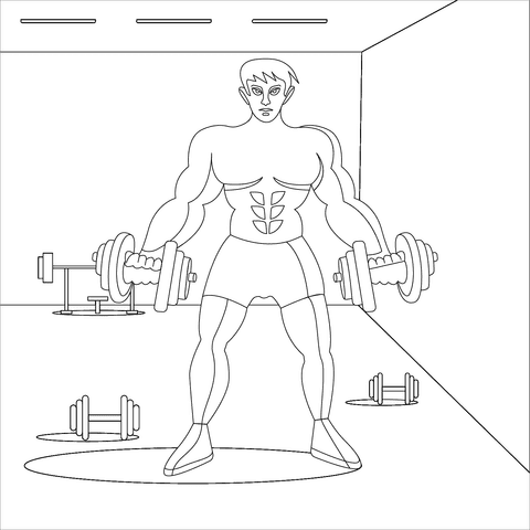 Best free bodybuilding coloring pages