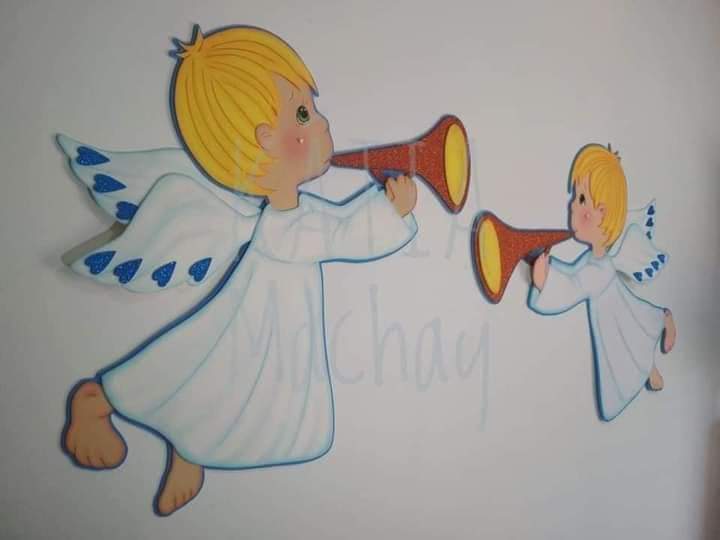 Molde de anjinho com trombeta: Faça você mesmo - Ver e Fazer