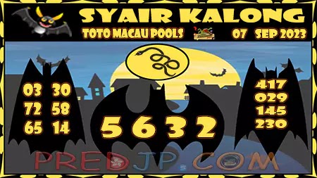 Prediksi Kalong Macau 3D Hari Ini JP 07 September 2023