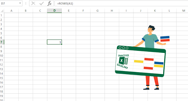 شرح صيغة الدالة ROWS في برنامج مايكروسوفت Excel