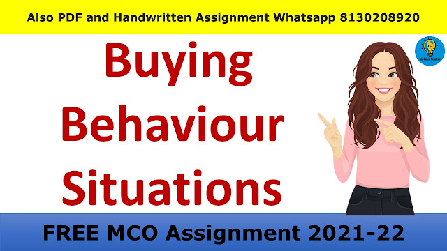 Buying Behaviour Situations