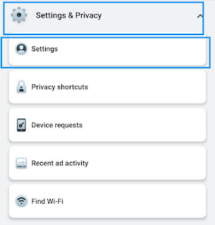 Click on 'Settings & Privacy' option