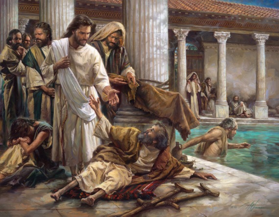 Yesus menyembuhkan orang lumpuh di kolam betesda