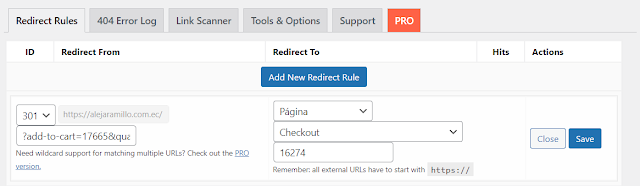 Copia esa URL y utilizando un  plugin haz una redirección a la pagina de pago, yo utilizo este 301 Redirects .