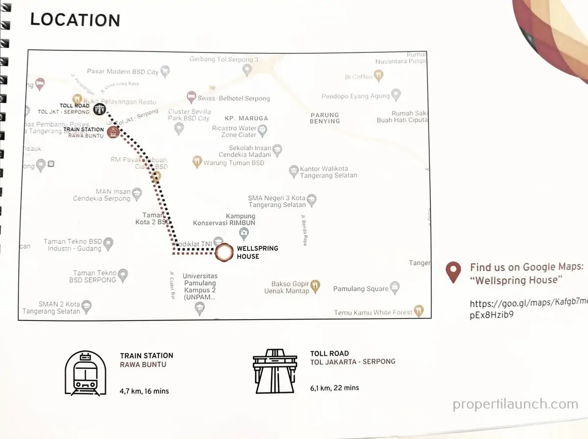Peta Lokasi Wellspring House Serpong