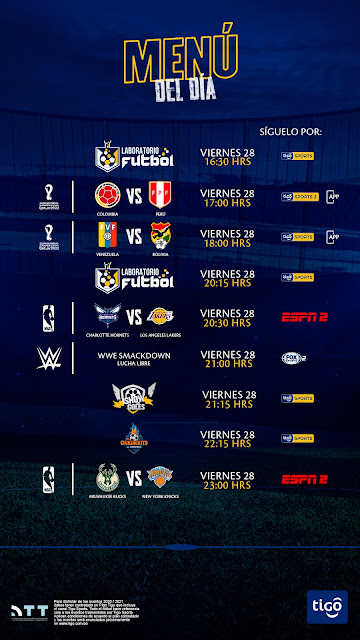 Programación Tigo Sports Bolivia 28 de enero