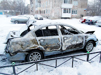 09 января 2022 года в  г. Сухой Лог на улице Фучика сгорел легковой автомобиль "Chery"