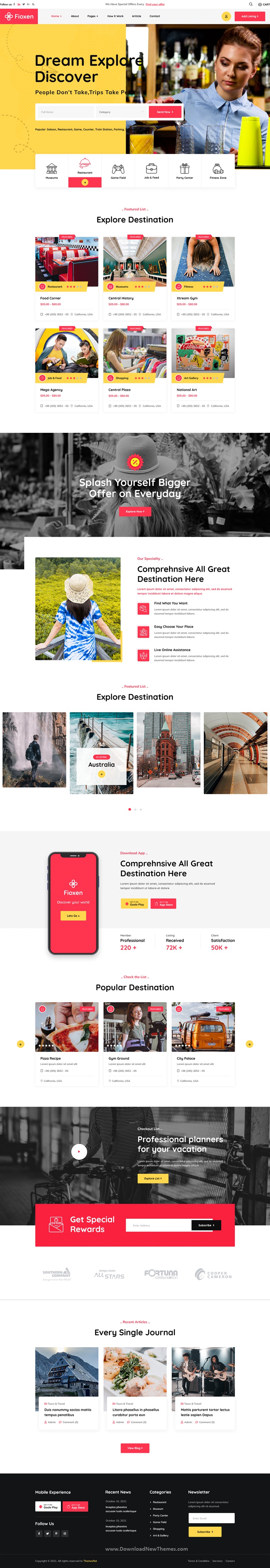 Fioxen - Travel Directory & Listings Elementor Template Kit Review