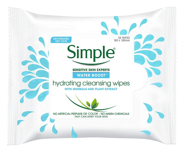 Simple Water Boost Hydrating, Cleansing Face Wipes
