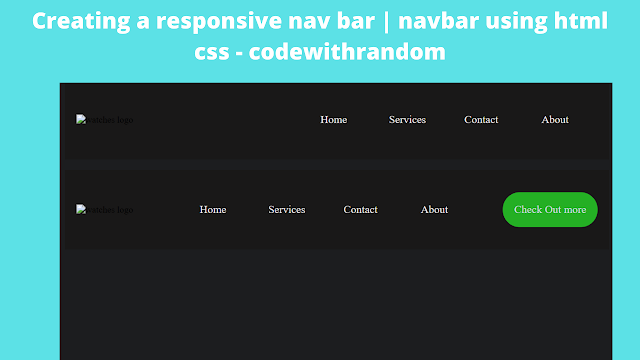Creating a responsive nav bar | navbar using html css - codewithrandom