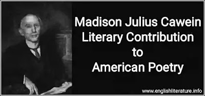 Madison Julius Cawein Literary Contribution to American Poetry