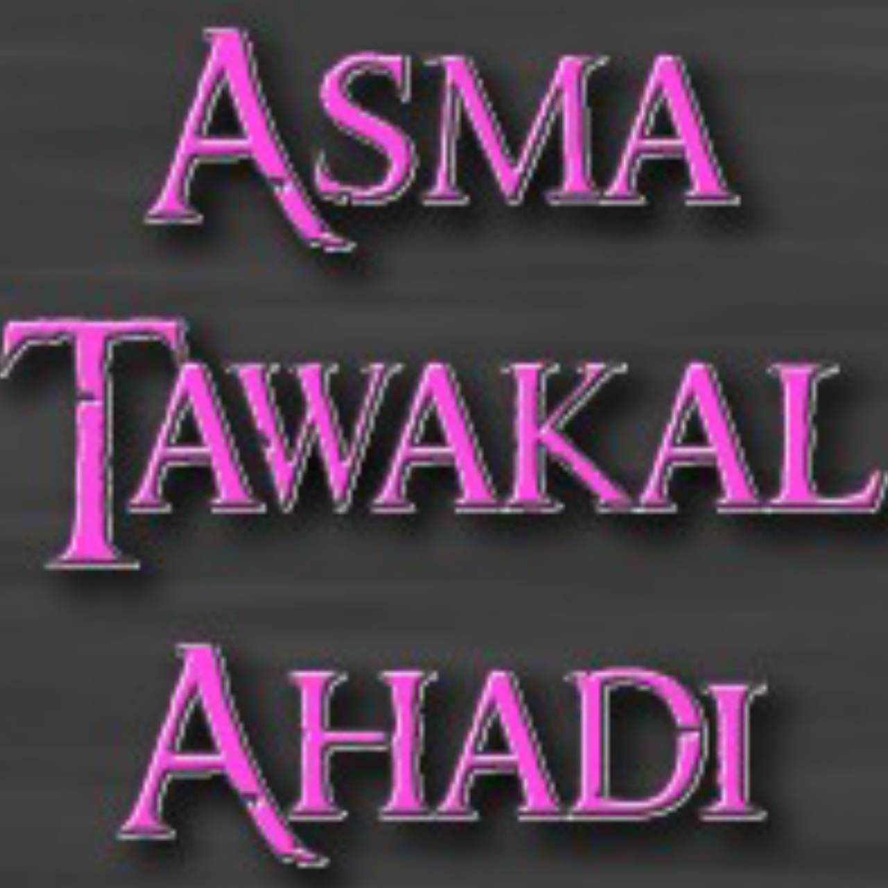 Asma Tawakal Ahadi, seperti tepat pada namanya Tawakal