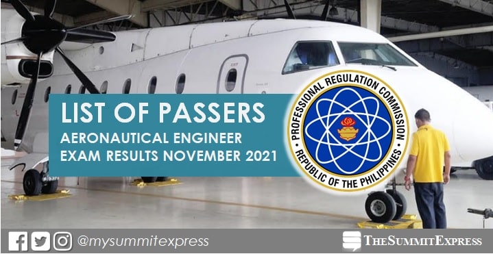 FULL RESULTS: November 2021 Aeronautical Engineer board exam list of passers