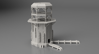 Modular Pipes System - Modular Tower - Render 3