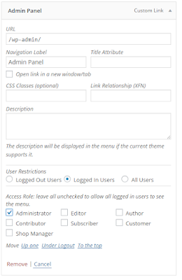 Plugin grátis Privilege Menu