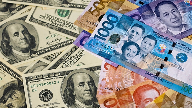 philippine peso and dollars