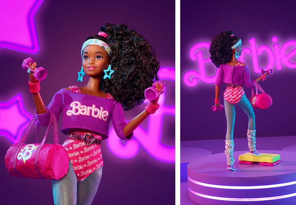 Барби темнокожая Barbie Rewind 80s Workin' Out