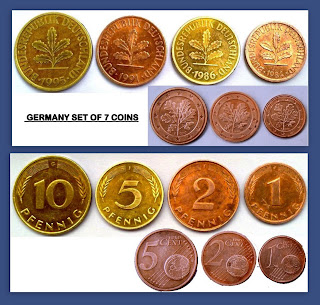 GERMANY SET OF 7 DIFFERENT CONIS (#RVJ)