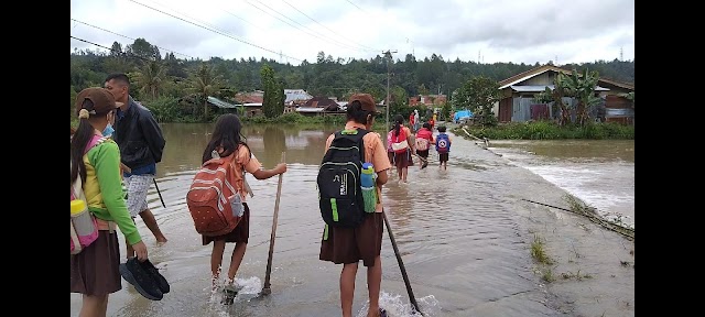 Curah Hujan Tinggi, Tanggul Aek Harangan di Desa Hutauruk Jebol