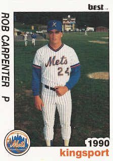 Rob Carpentier 1990 Kingsport Mets card