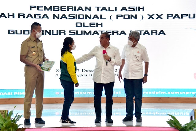 Pemprov Sumut Cairkan Bonus  Rp11,1 Miliar untuk Atlet PON XX Papua