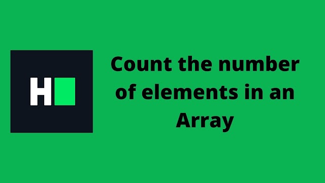 HackerRank Count the number of elements in an array problem solution