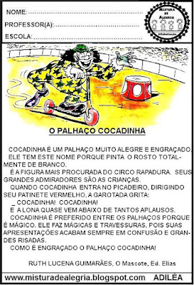 Leitura e interpretação alfabetização,dia do circo