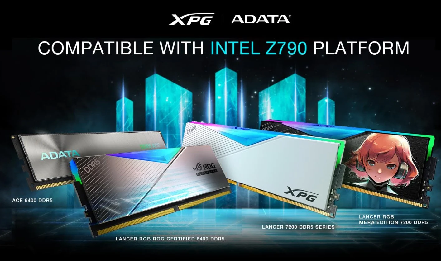 Memori RAM Adata dan XPG Kini Mendukung Platform Intel Z790