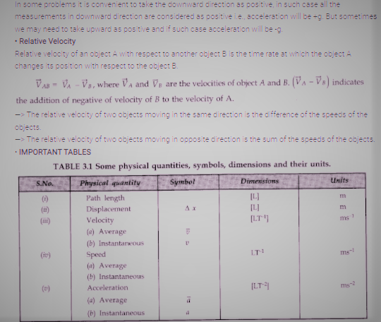 class 11 physics notes motion in a straight line