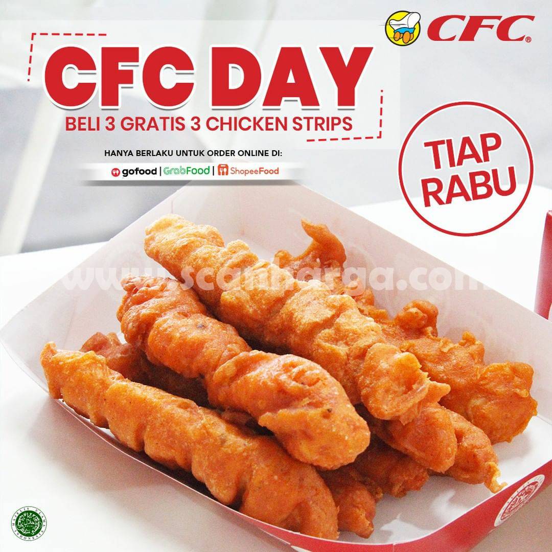 Promo CFC DAY Beli 3 Gratis 3 Chicken Strips Tiap Rabu