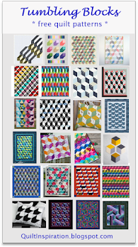 Free patterns! Tumbling Blocks quilts (CLICK!)