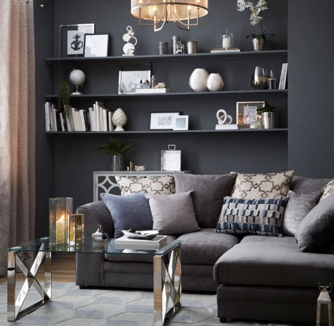 black and grey living room decorating ideas