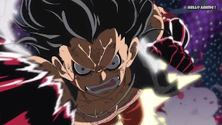 ワンピースアニメ WCI編 870話 ルフィ ギア4 蛇男 スネイクマン Luffy  Gear 4 Snakeman | ONE PIECE ホールケーキアイランド編