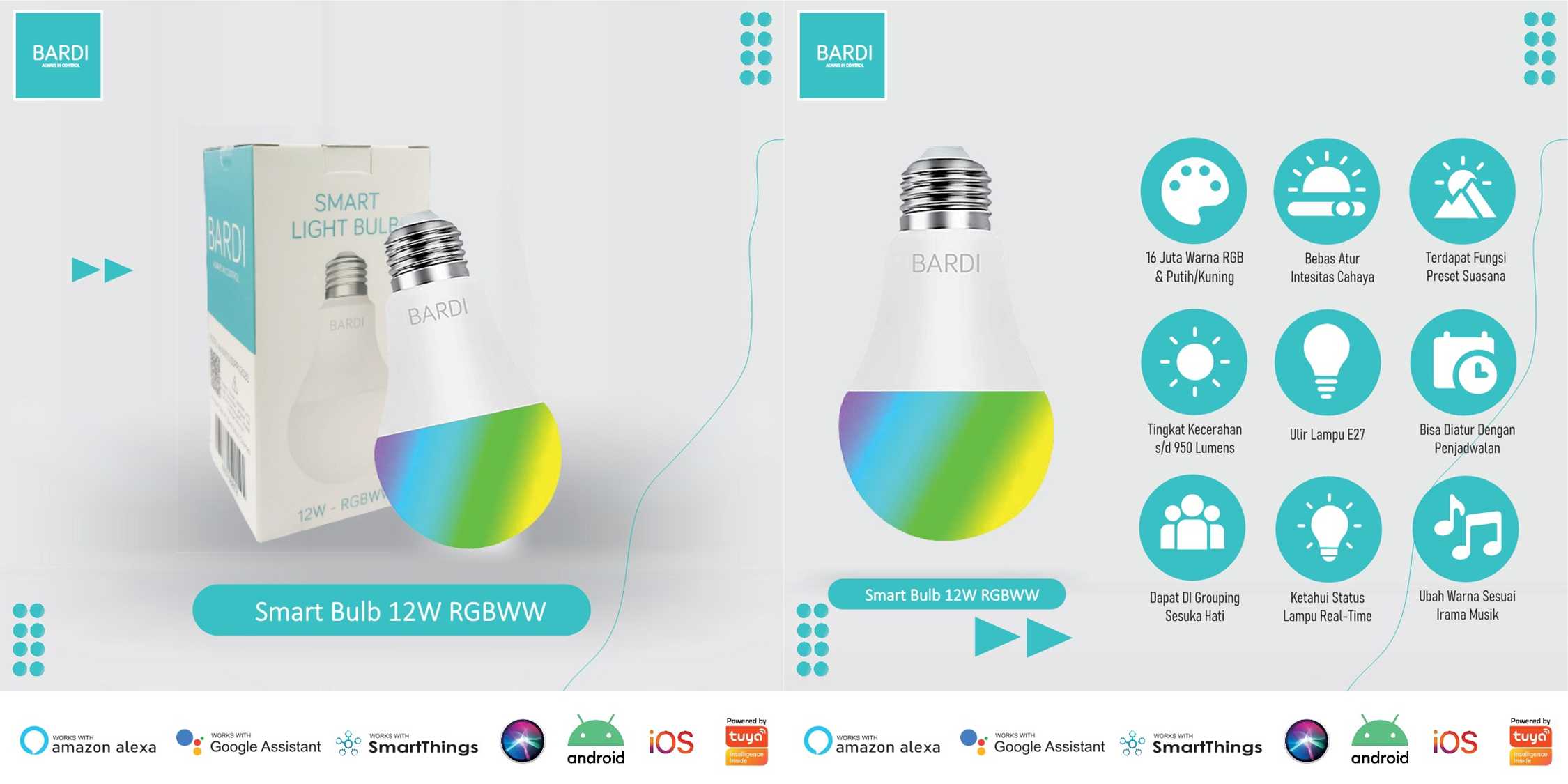Panduan Smart Light Bulb 12 Watt RGBWW