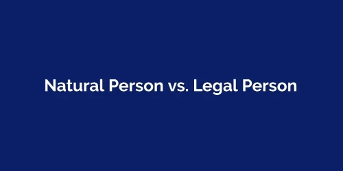 Difference between natural and legal person