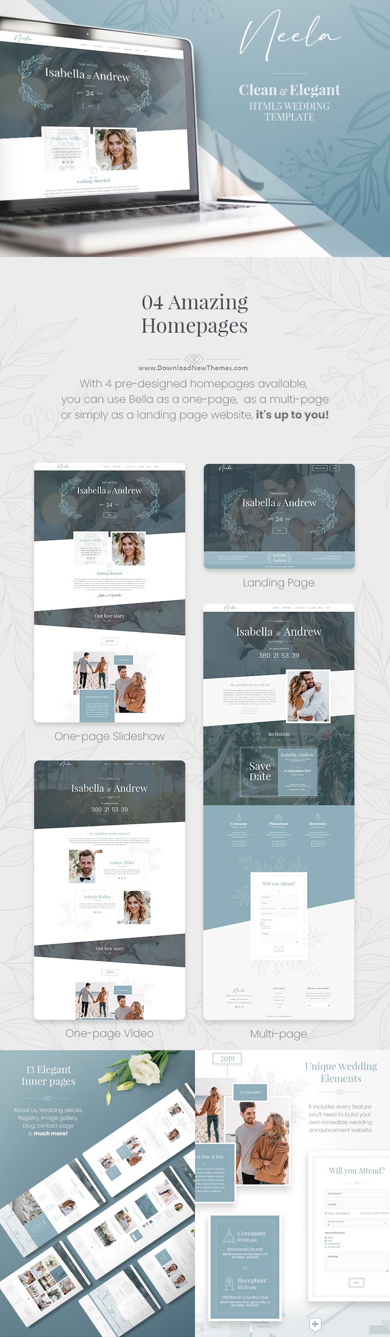 Neela - One-Page Multi-page Wedding HTML5 Template