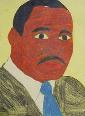 Child's Drawing of Martin Luther King, Jr. portrait