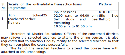 RIE, Bangalore is organizing 30 day online programme(CELT) for Teacher trainers-teachers of High School 