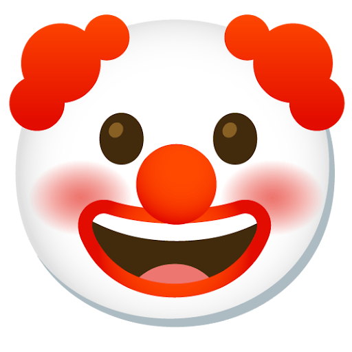 Clown smile emoji