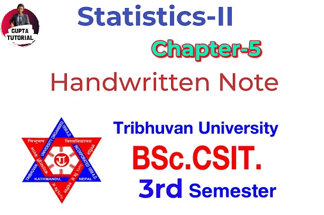 Statistics-II Handwritten Note Unit-5