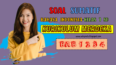 Download Soal Sumatif Kelas 1 SD Kurikulum Merdeka Bahasa Indonesia Bab 1 2 3 4 Pdf